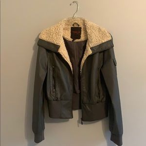 Yoki cropped bomber jacket